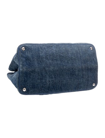 Prada Saffiano Cuir Leather Double Bag Large