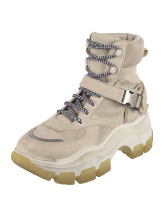 Prada Leather Hiking Boots