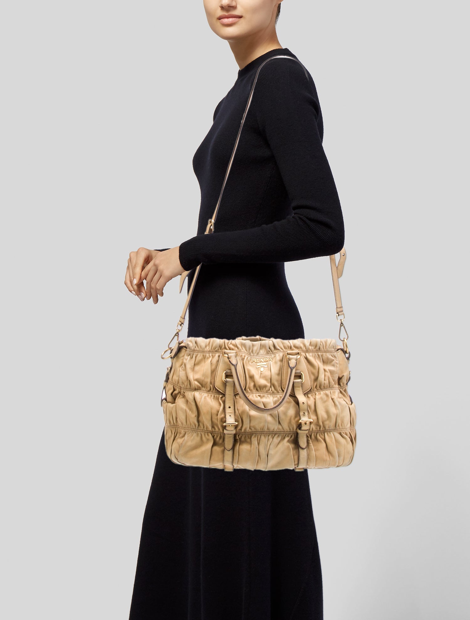 Prada Leather Weekender Bag