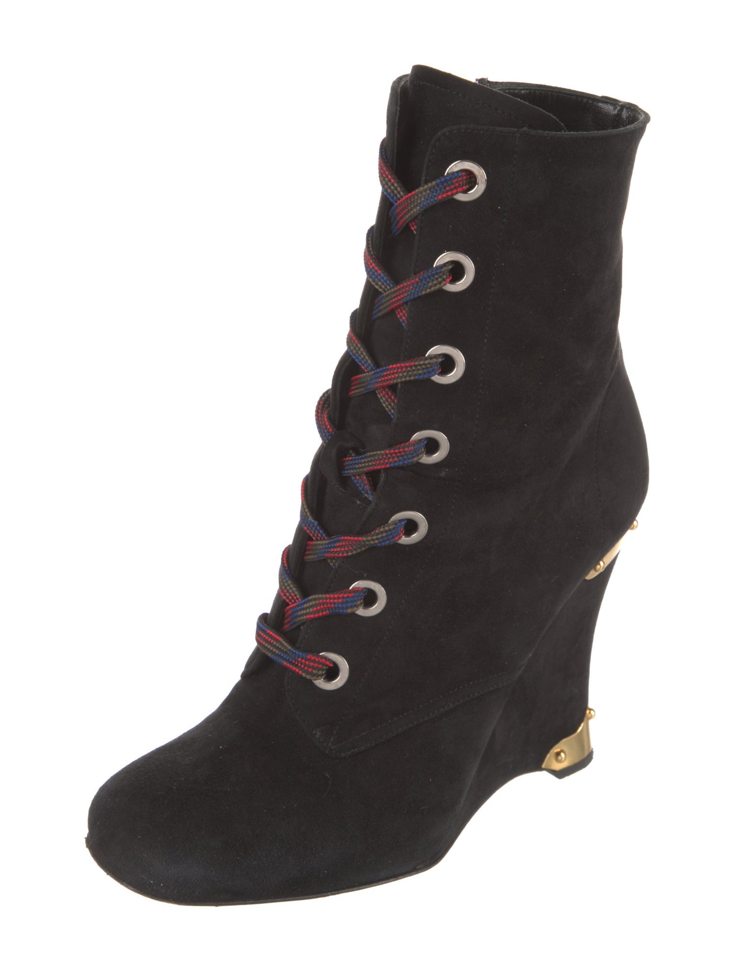 Prada Suede Lace-Up Boots