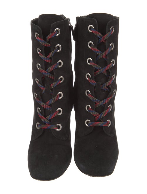 Prada Suede Lace-Up Boots