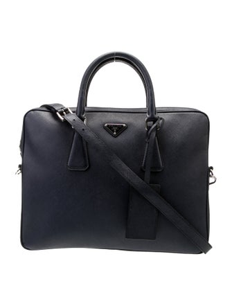 Prada Enameled Metal Triangle Briefcase