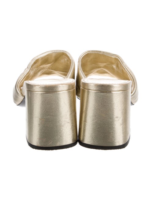 Prada Quilted Pattern Leather Slides