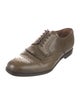 Prada Leather Eyelet Trim Brogues
