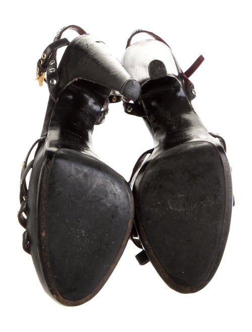 Prada Leather Studded Accents Sandals