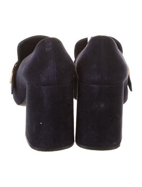 Prada Suede Fringe Trim Accent Pumps