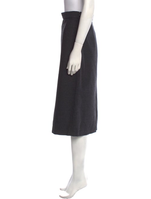 Prada Virgin Wool Midi Length Skirt