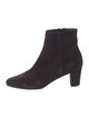 Prada Suede Leather Trim Embellishment Boots