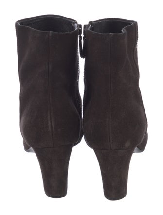 Prada Suede Leather Trim Embellishment Boots