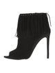 Prada Suede Fringe Trim Accent Boots