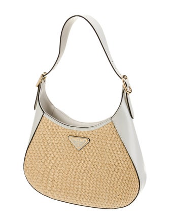 Prada Enameled Metal Triangle Cleo Large