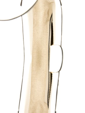 Prada Enameled Metal Triangle Cleo Large