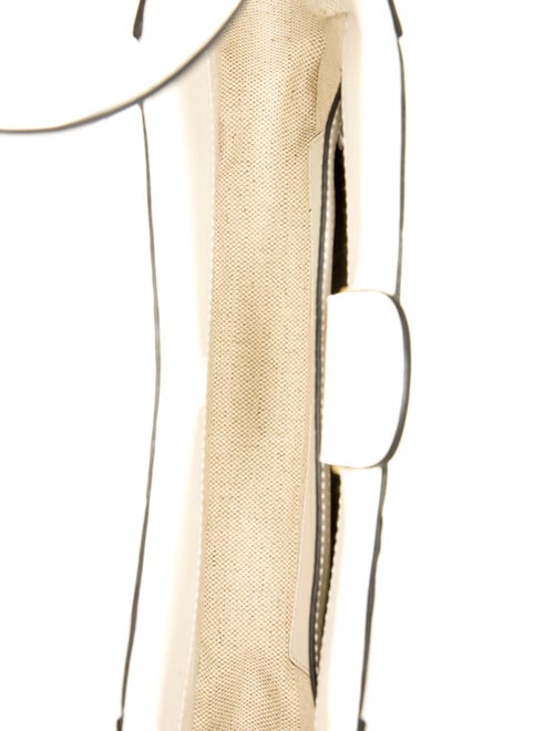 Prada Enameled Metal Triangle Cleo Large