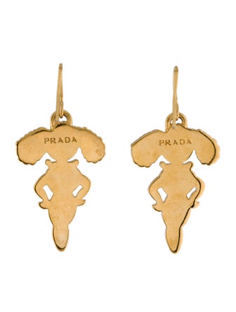 Prada Enamel Drop Earrings