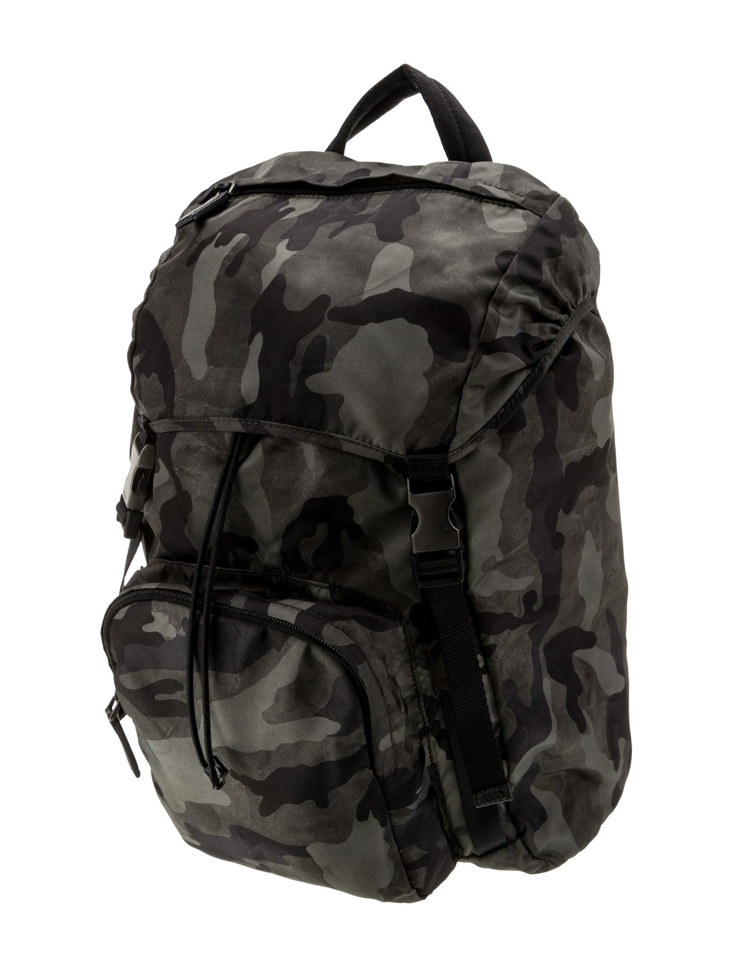 専用 PRADA Prada Tessuto Double Buckle Backpack - Orange Backpacks
