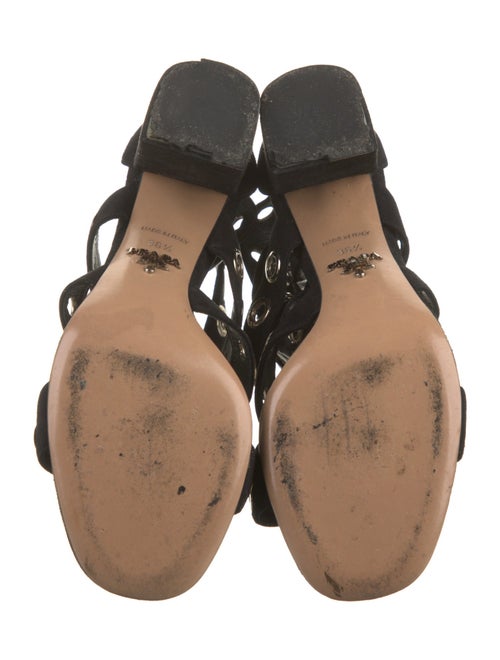 Prada Suede Studded Accents Gladiator Sandals