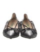 Prada Leather Bow Accents Ballet Flats
