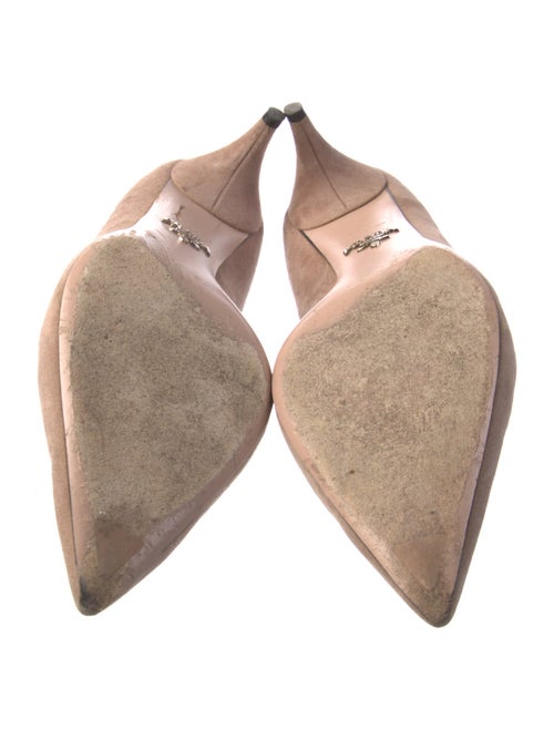 Prada Suede Scalloped Accent Pumps
