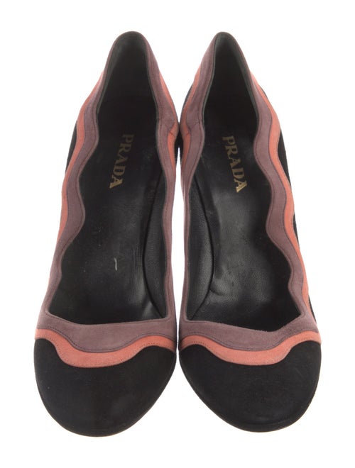 Prada Suede Striped Pumps