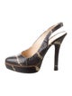 Prada Python Animal Print Slingback Pumps