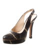 Prada Python Animal Print Slingback Pumps