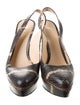 Prada Python Animal Print Slingback Pumps