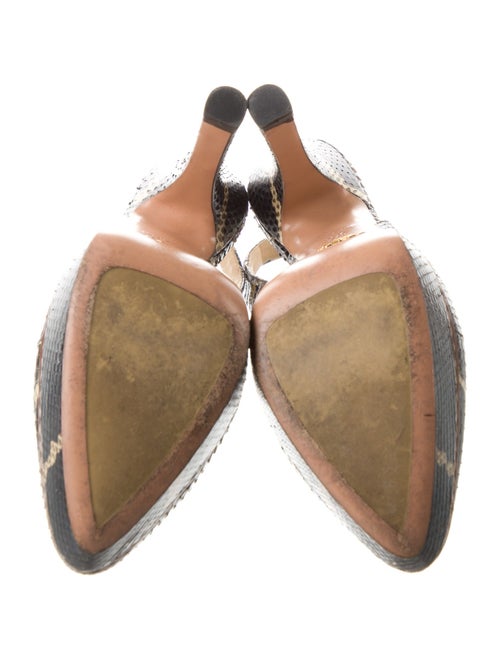 Prada Python Animal Print Slingback Pumps