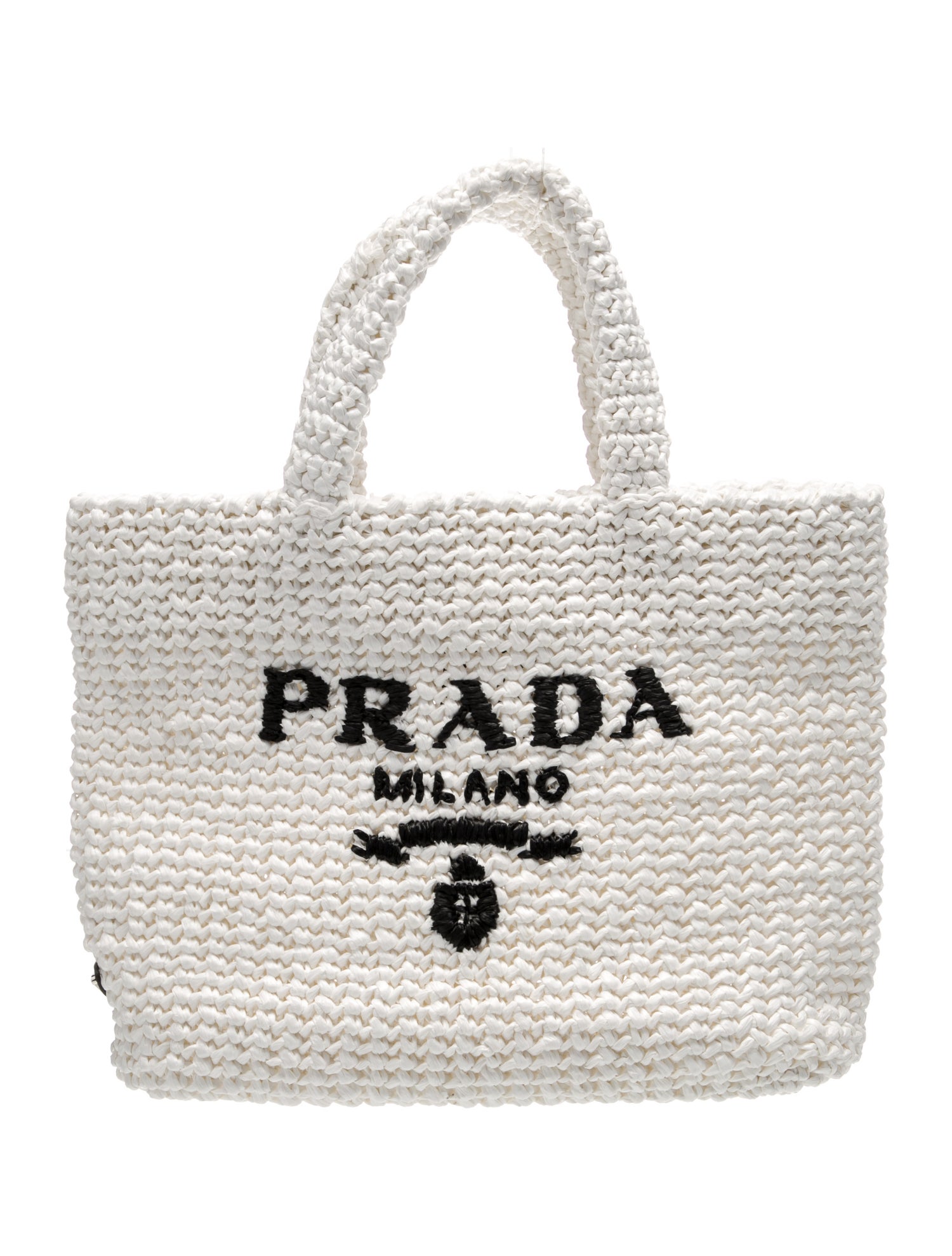 Prada Enameled Metal Triangle Top Handle Bag Small