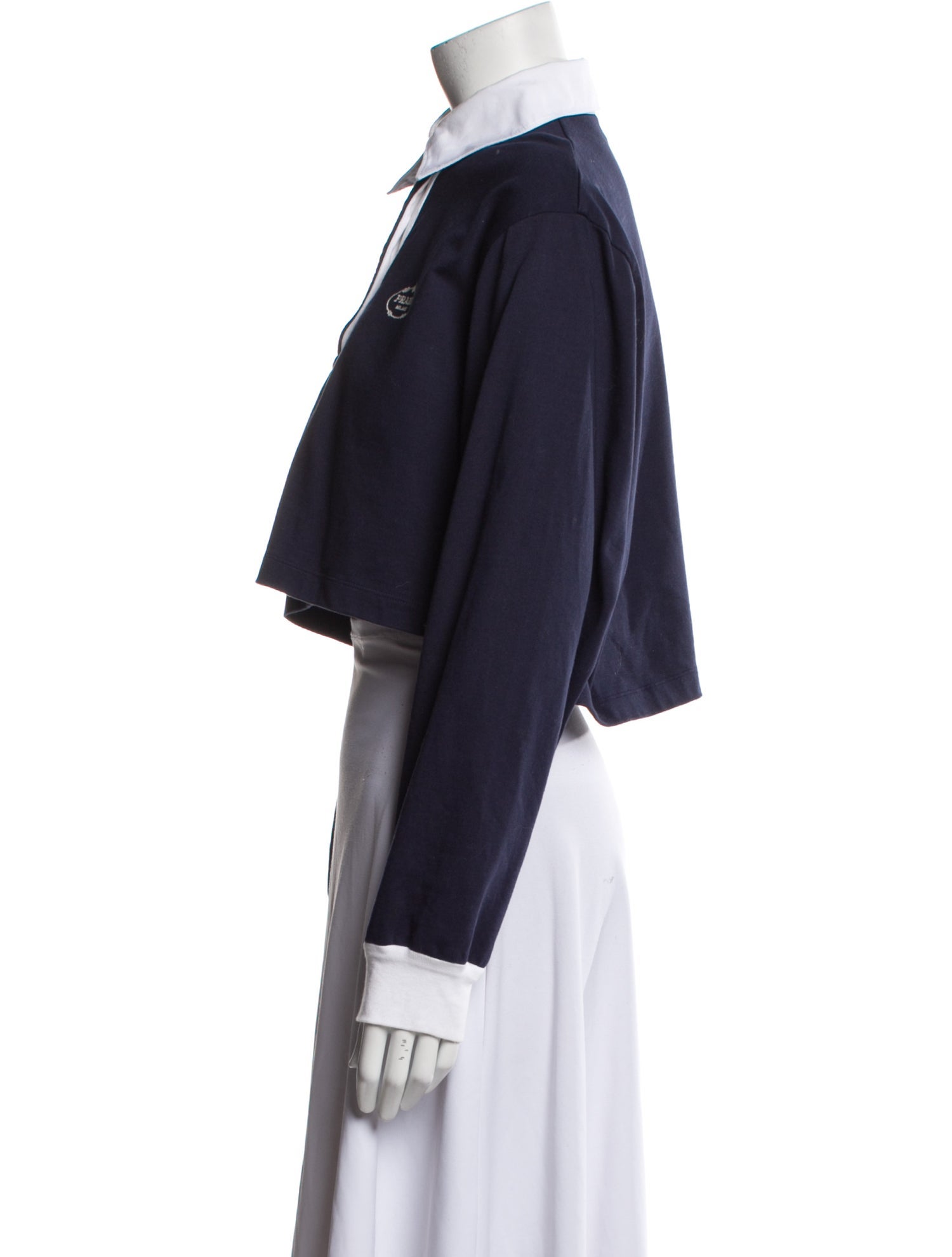 Prada 2024 Colorblock Pattern Crop Top