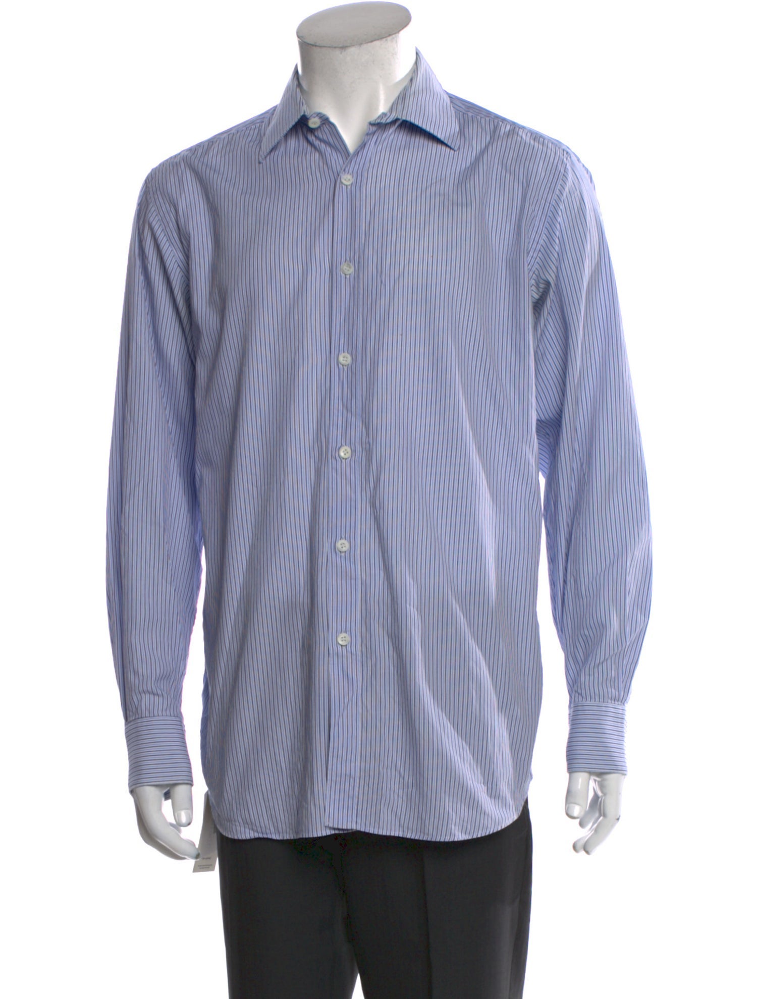 Prada Late 1990's - Early 2000's Striped Dress Shirt
