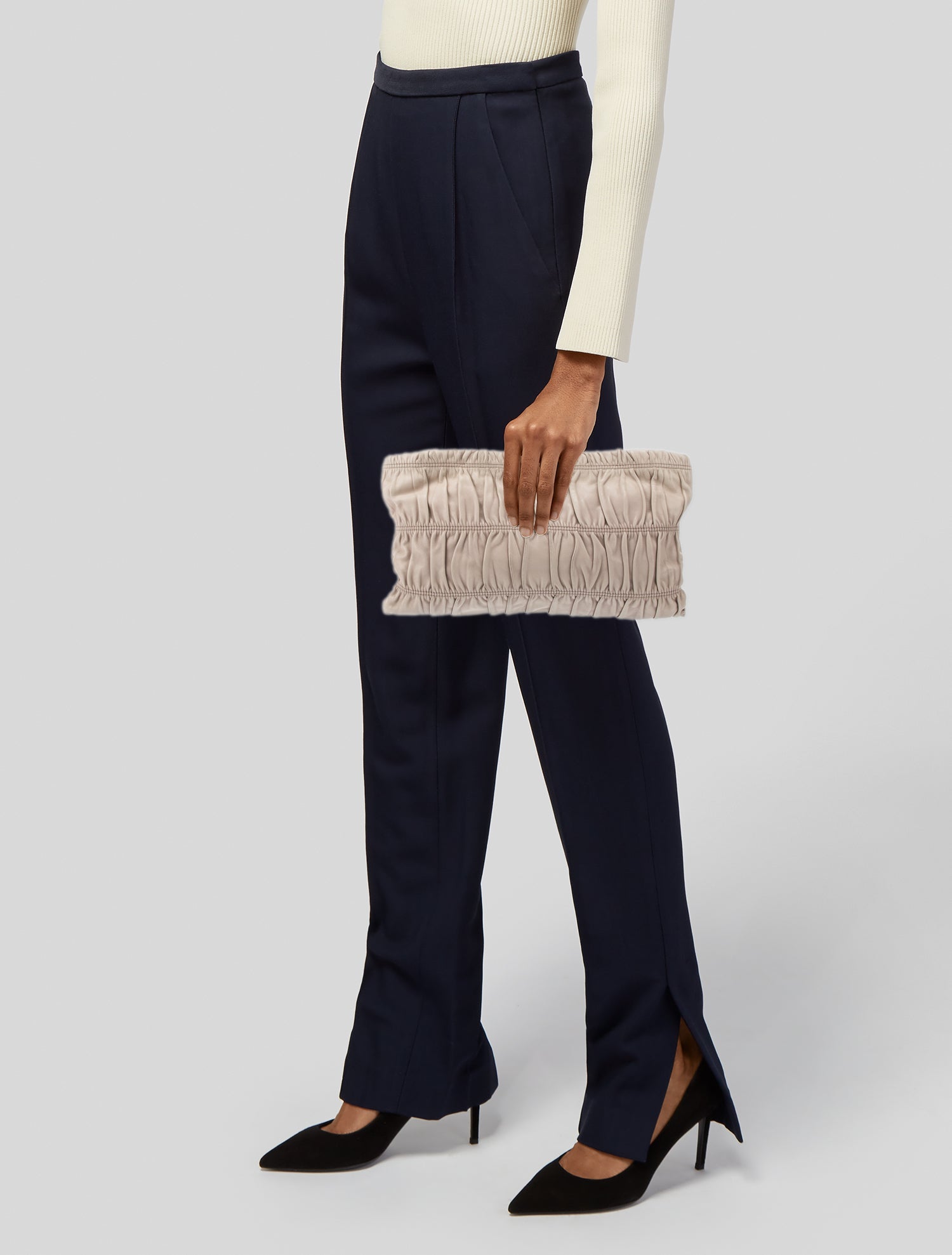 Prada Nappa Gaufre Leather Clutch