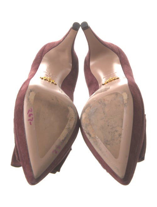Prada Suede Bow Accents Pumps