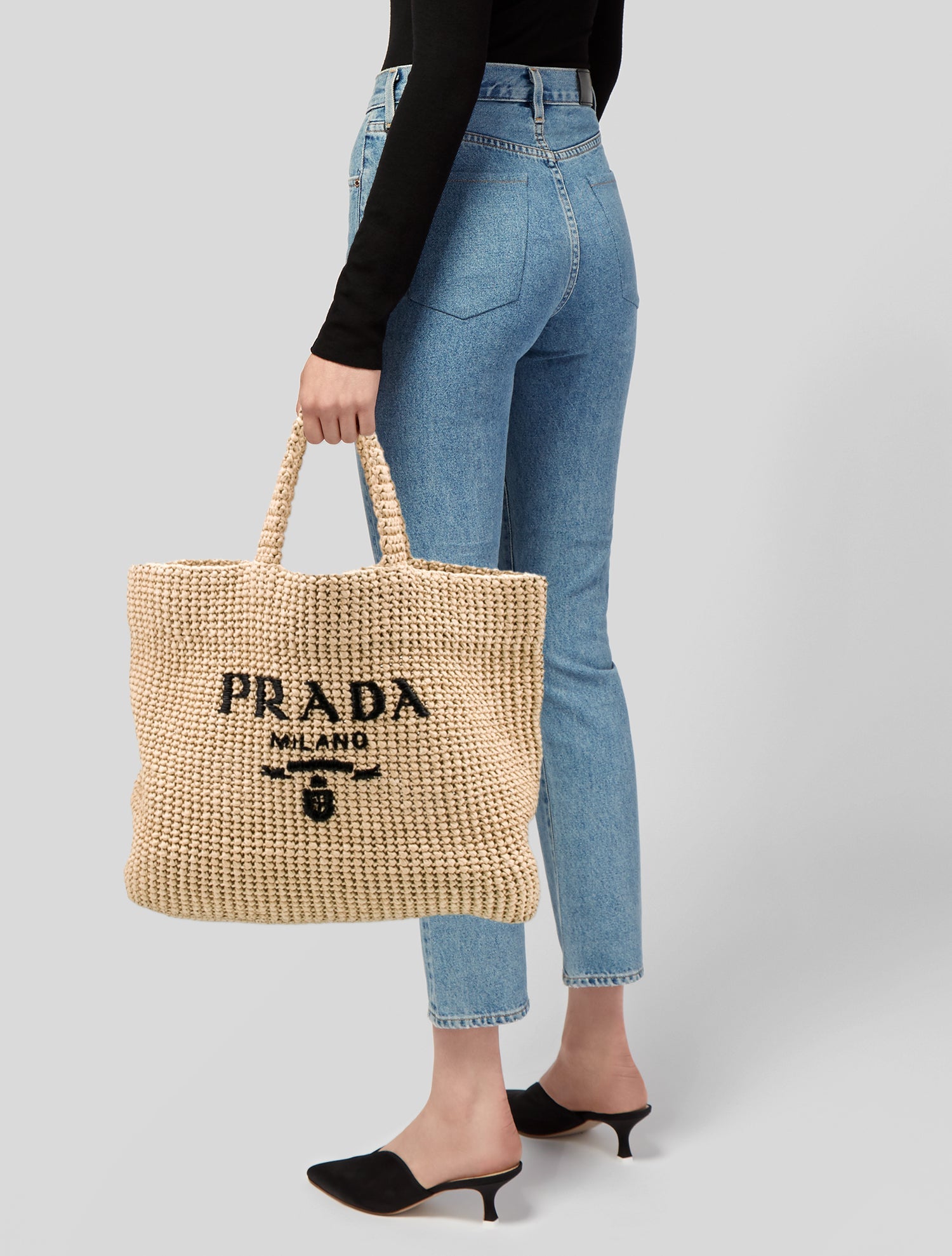 Prada Enameled Metal Triangle Tote