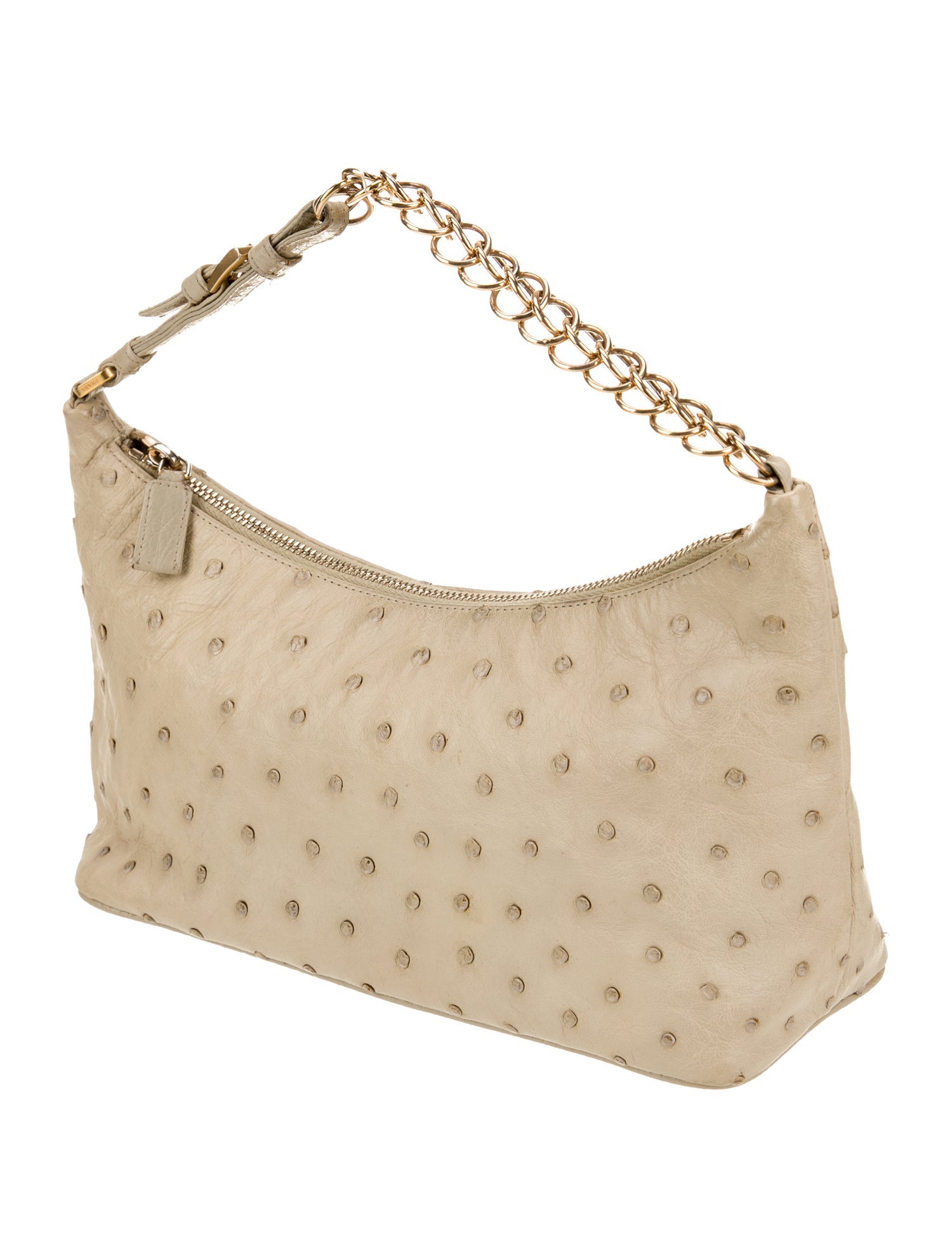 Prada Enameled Metal Triangle Catena