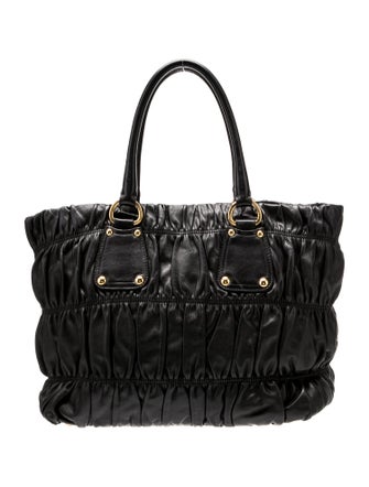 Prada Nappa Gaufre Leather Top Handle Bag
