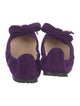 Prada Suede Bow Accents Ballet Flats