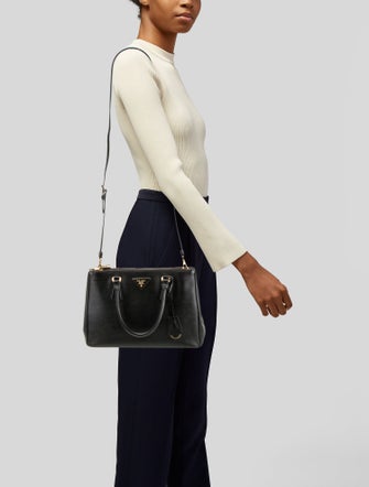 Prada Saffiano Lux Leather Galleria Double Zip