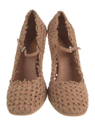 Prada Tweed Braided Accents Pumps