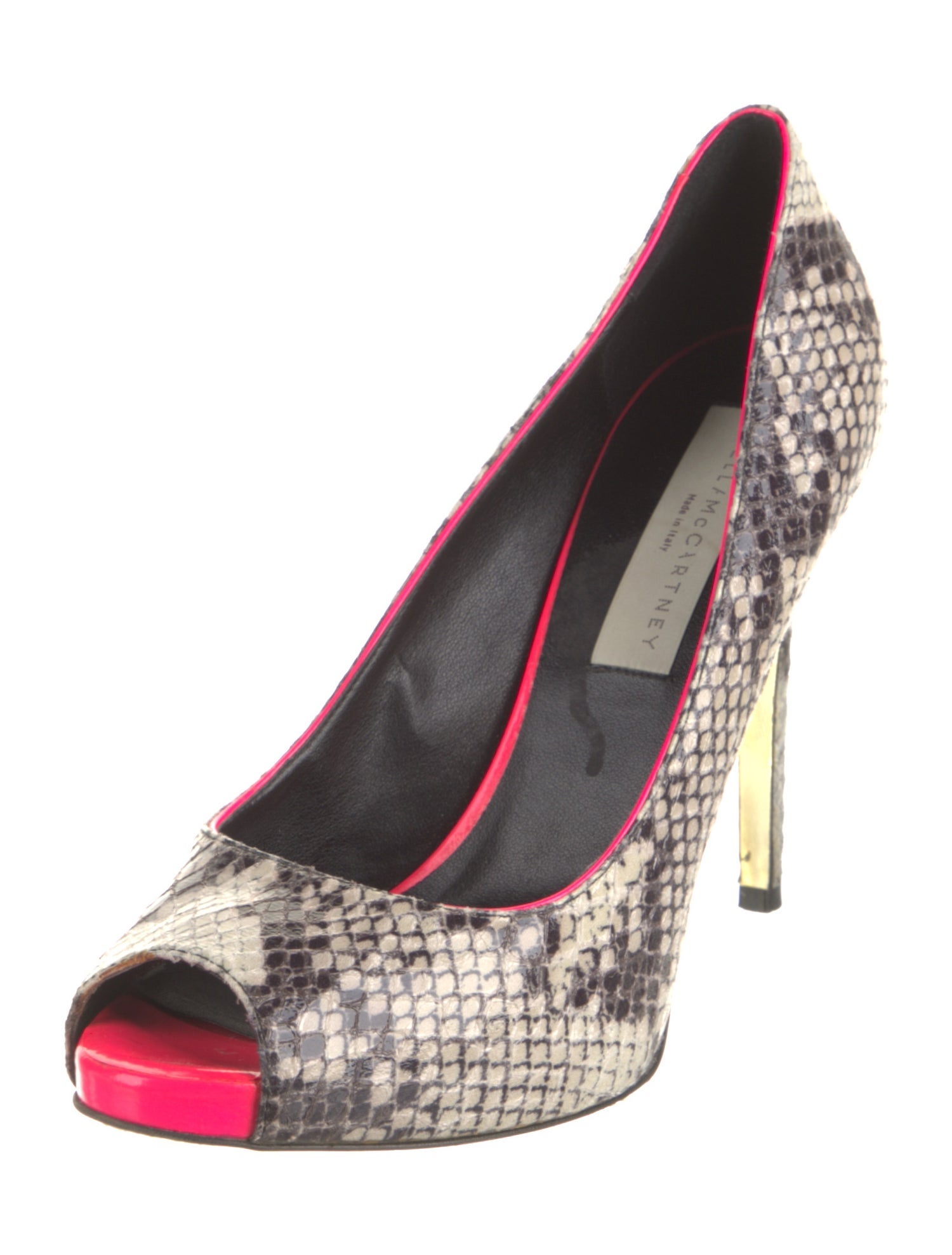 Stella McCartney Vegan Leather Animal Print Pumps