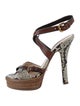 Prada Snakeskin Animal Print Sandals