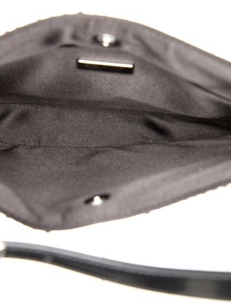 Prada Enameled Metal Triangle Cleo