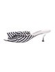 Prada Leather Striped Slides