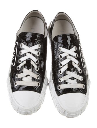 Prada Patent Leather Printed Sneakers