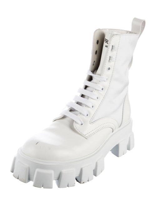 Prada Leather Combat Boots