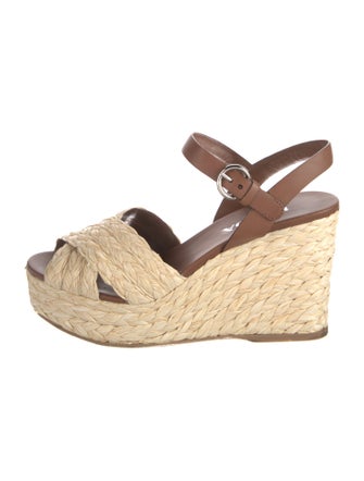 Prada Straw Braided Accents Espadrilles