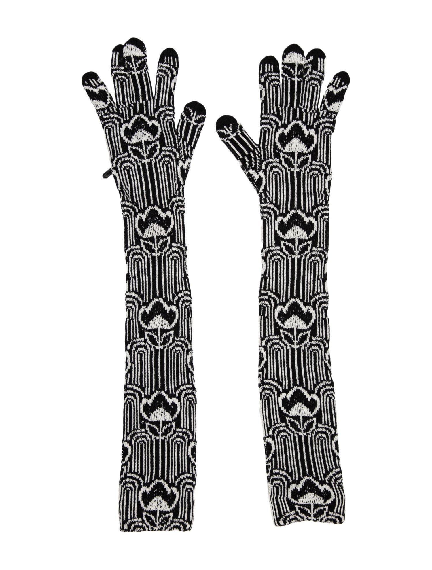 Prada Pattern Print Gloves