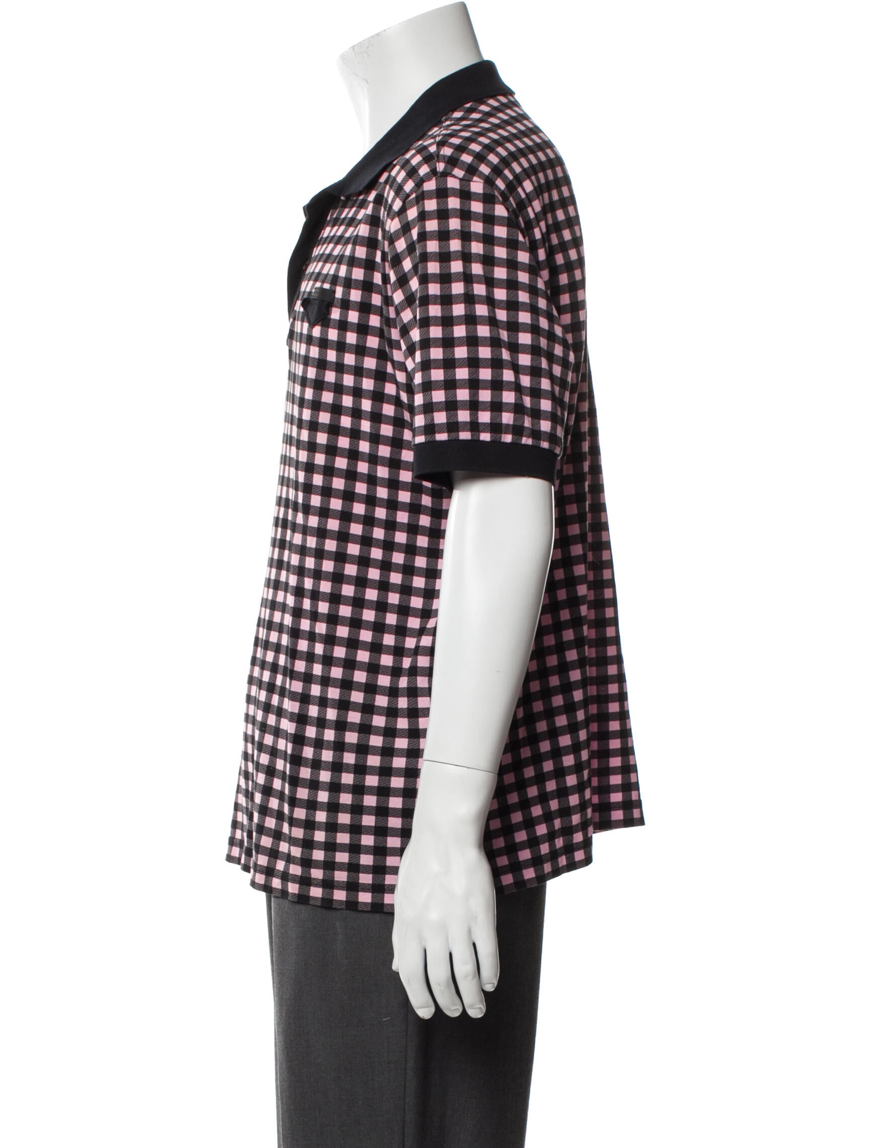 Prada 2013 Plaid Print Polo Shirt