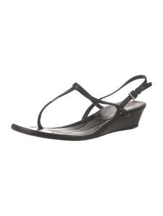 Prada Leather Slingback Sandals