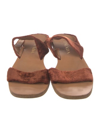 Prada Velvet Slingback Sandals