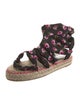 Prada Printed Whipstitch Trim Espadrilles